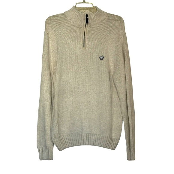 Chaps Other - Men’s Chaps Cotton 1/4 Zip Long‎ Sleeve Sweater size M